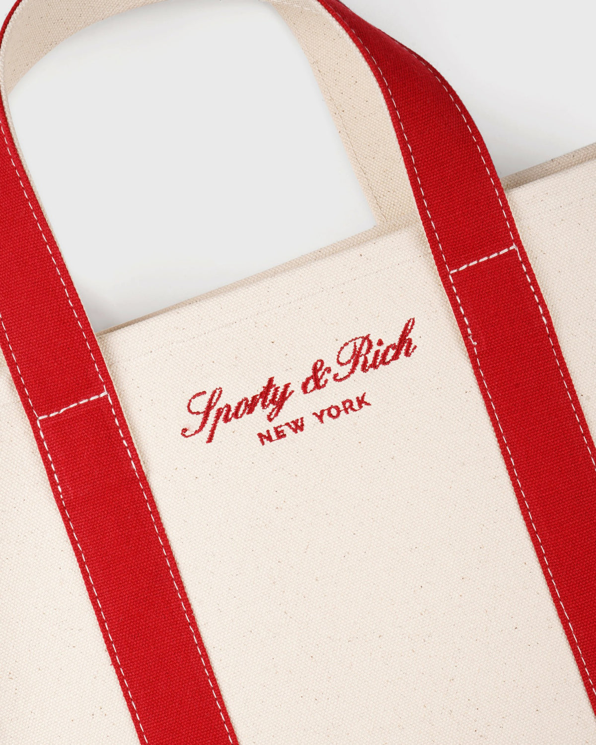 Sporty & Rich Signature NY Logo Mini Tote - Natural