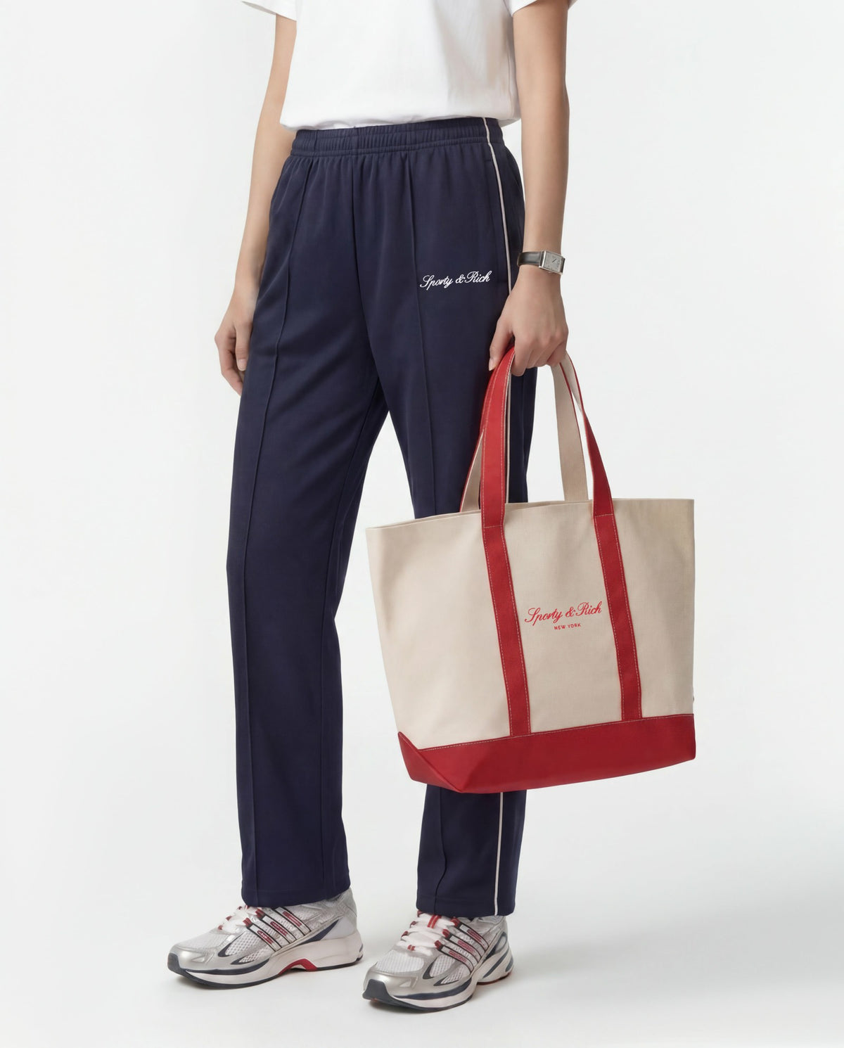 Sporty & Rich Signature NY Logo Large Tote - Natural