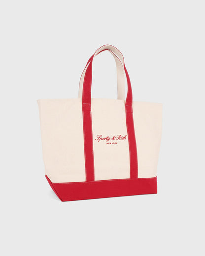 Sporty & Rich Signature NY Logo Large Tote - Natural