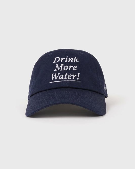 Sporty & Rich Drink More Water Hat - Light Navy/White