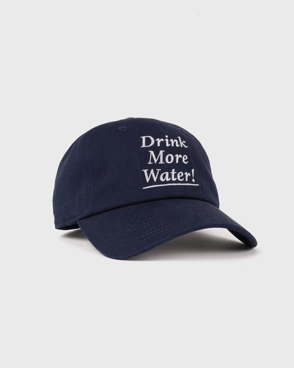 Sporty & Rich Drink More Water Hat - Light Navy/White