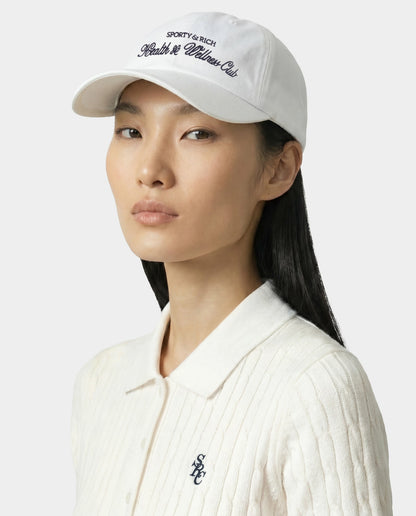 Sporty & Rich H&W Club Hat - White/Light Navy
