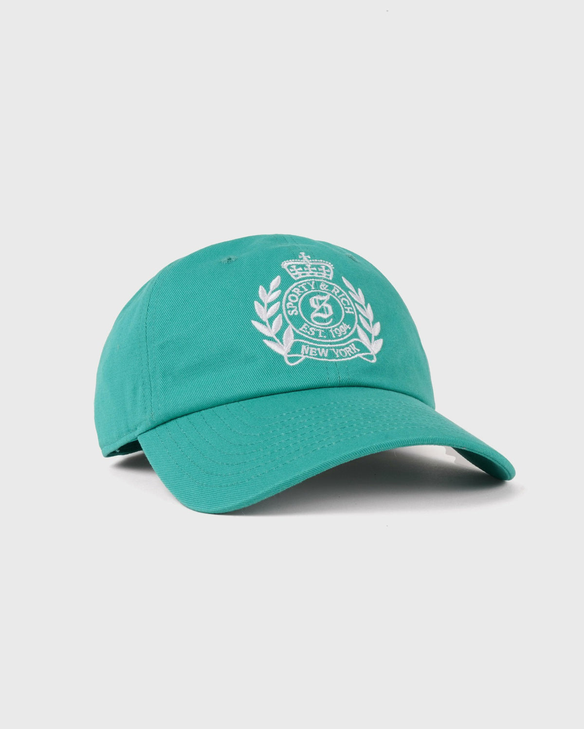 Sporty & Rich Ny Crest Hat - Amalfi Green/White