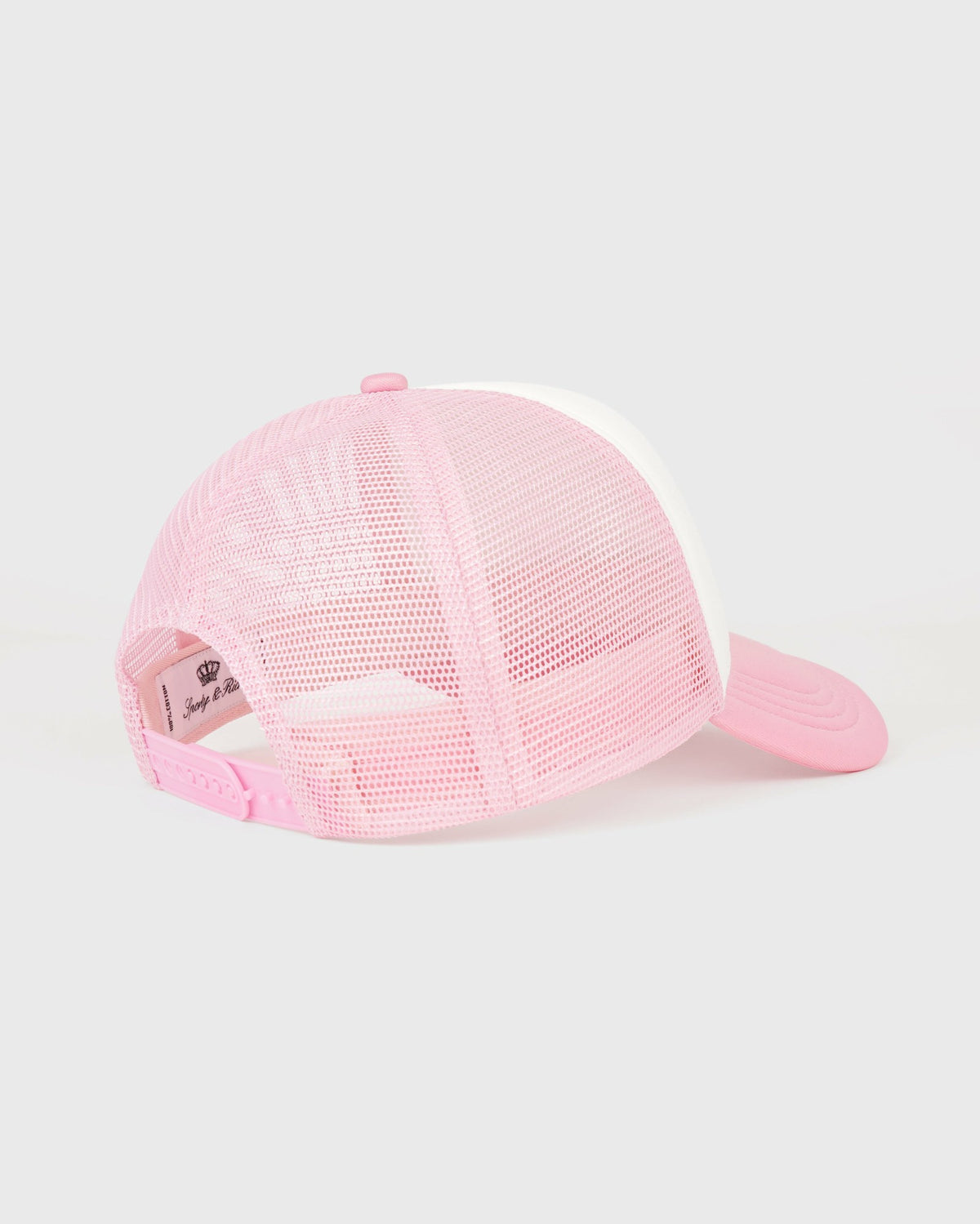 Sporty & Rich Juicy Crown Trucker Hat - White/Rose