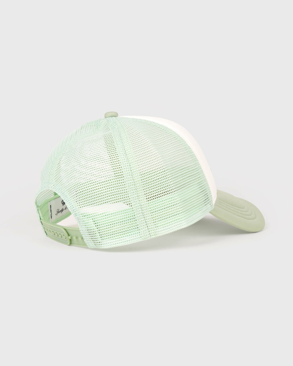 Sporty & Rich Juicy Crown Trucker Hat - White/Sage