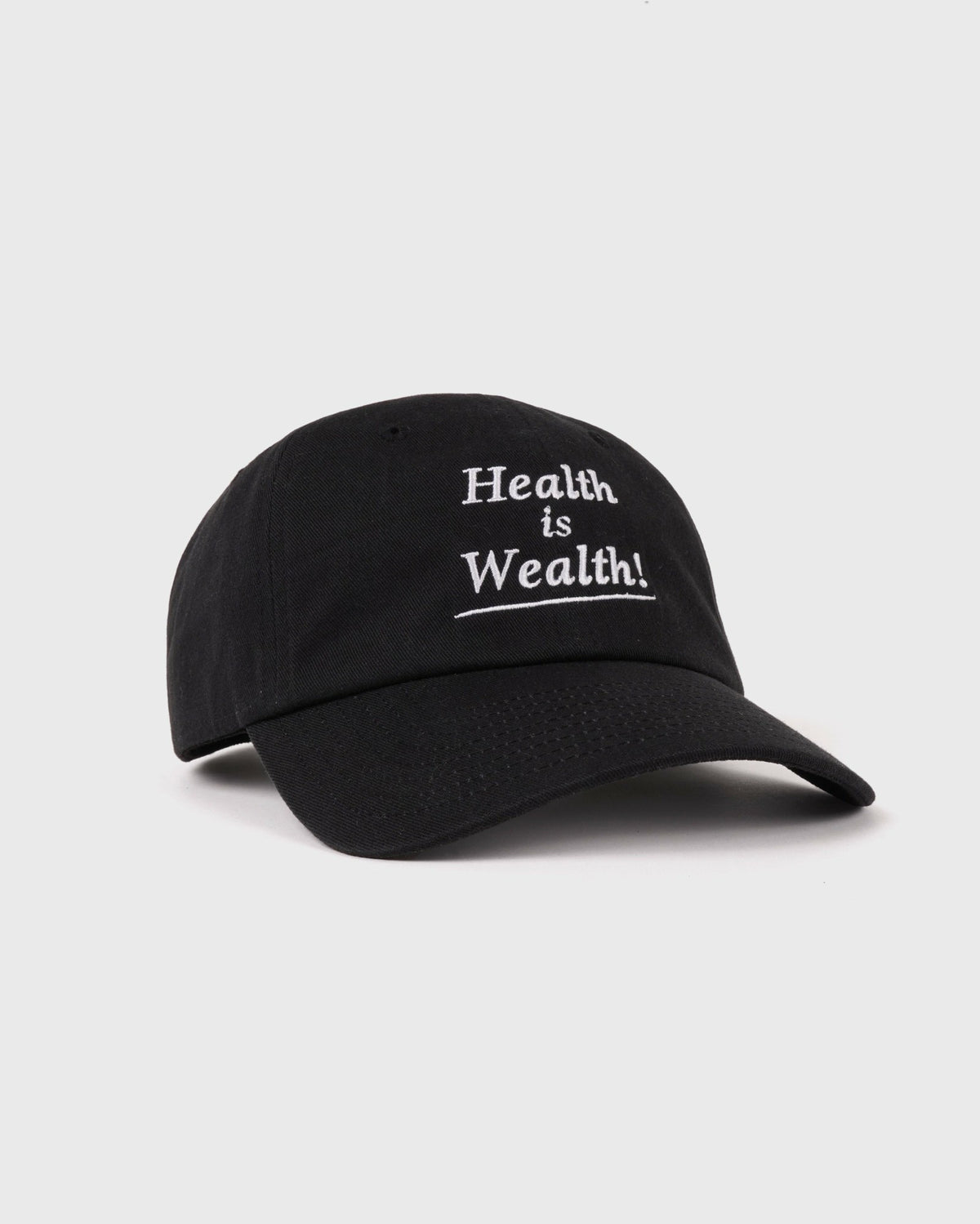 Sporty & Rich Health is Wealth Hat - Faded Black