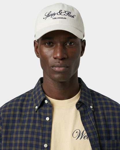 Sporty & Rich Vendome LA Hat - Ecru/Navy