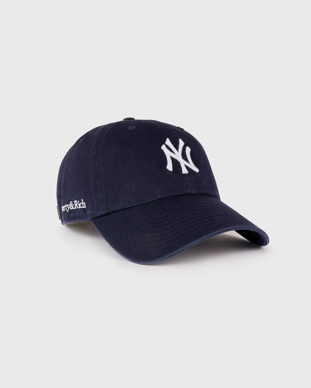 Sporty & Rich Yankees Serif Hat - Navy/White