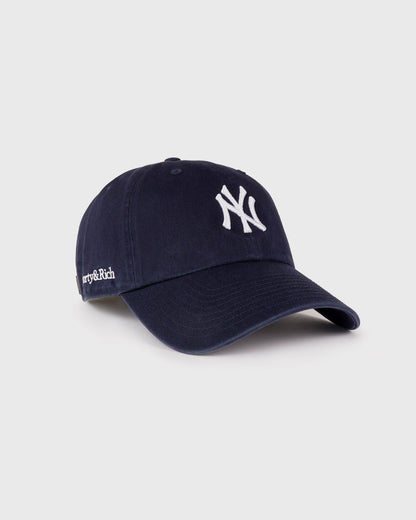 Sporty & Rich Yankees Serif Hat - Navy/White