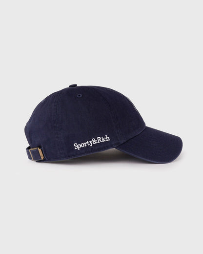 Sporty & Rich Yankees Serif Outline Hat - Navy/White
