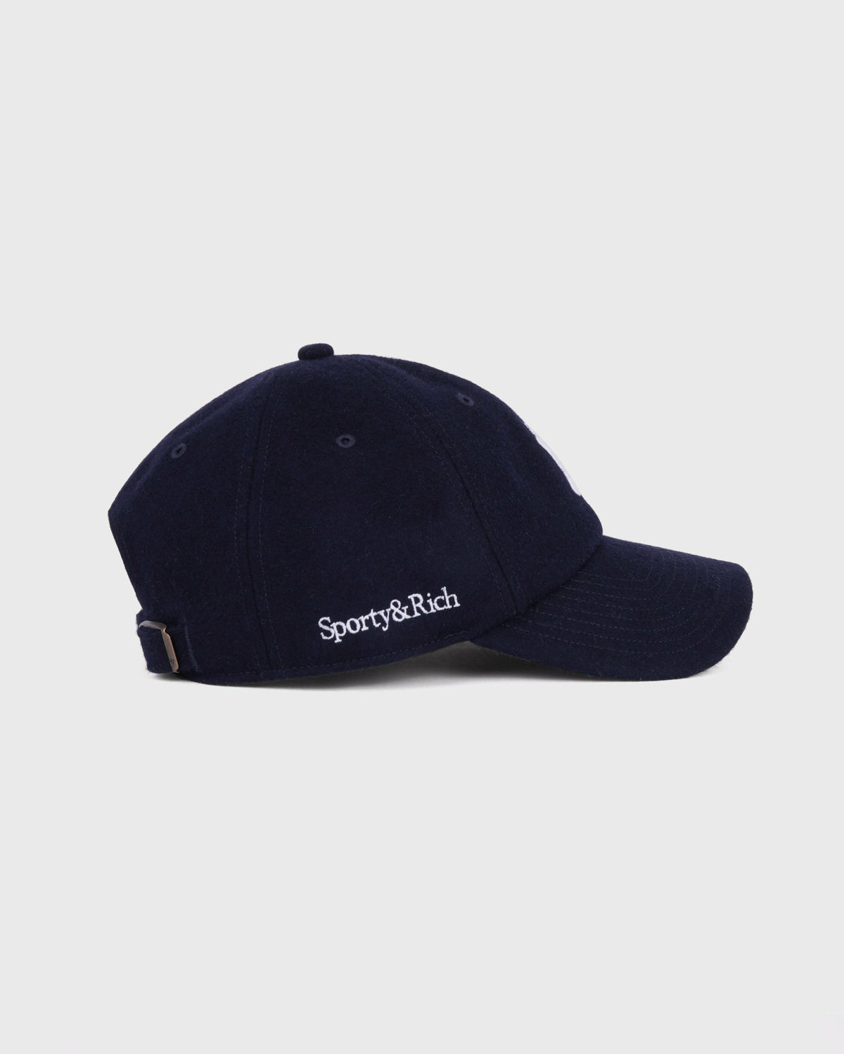 Sporty & Rich Yankees Serif Wool Hat - Navy/White