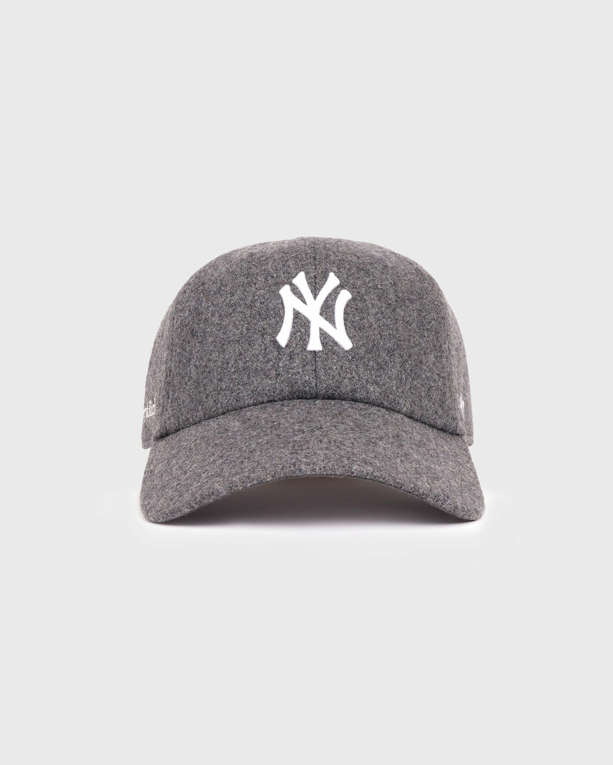 Sporty & Rich Yankees Serif Wool Hat - Dark Grey/White