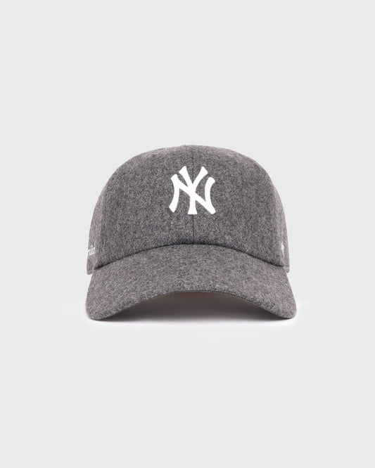 Sporty & Rich Yankees Serif Wool Hat - Dark Grey/White