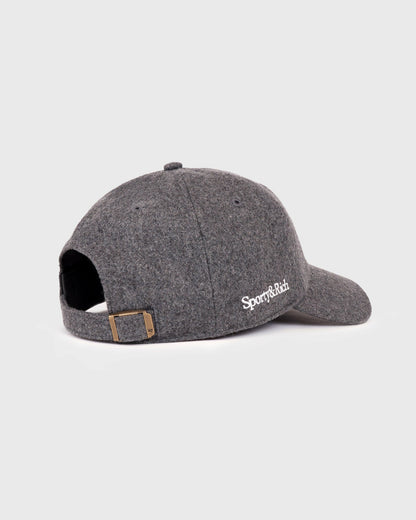 Sporty & Rich Yankees Serif Wool Hat - Dark Grey/White