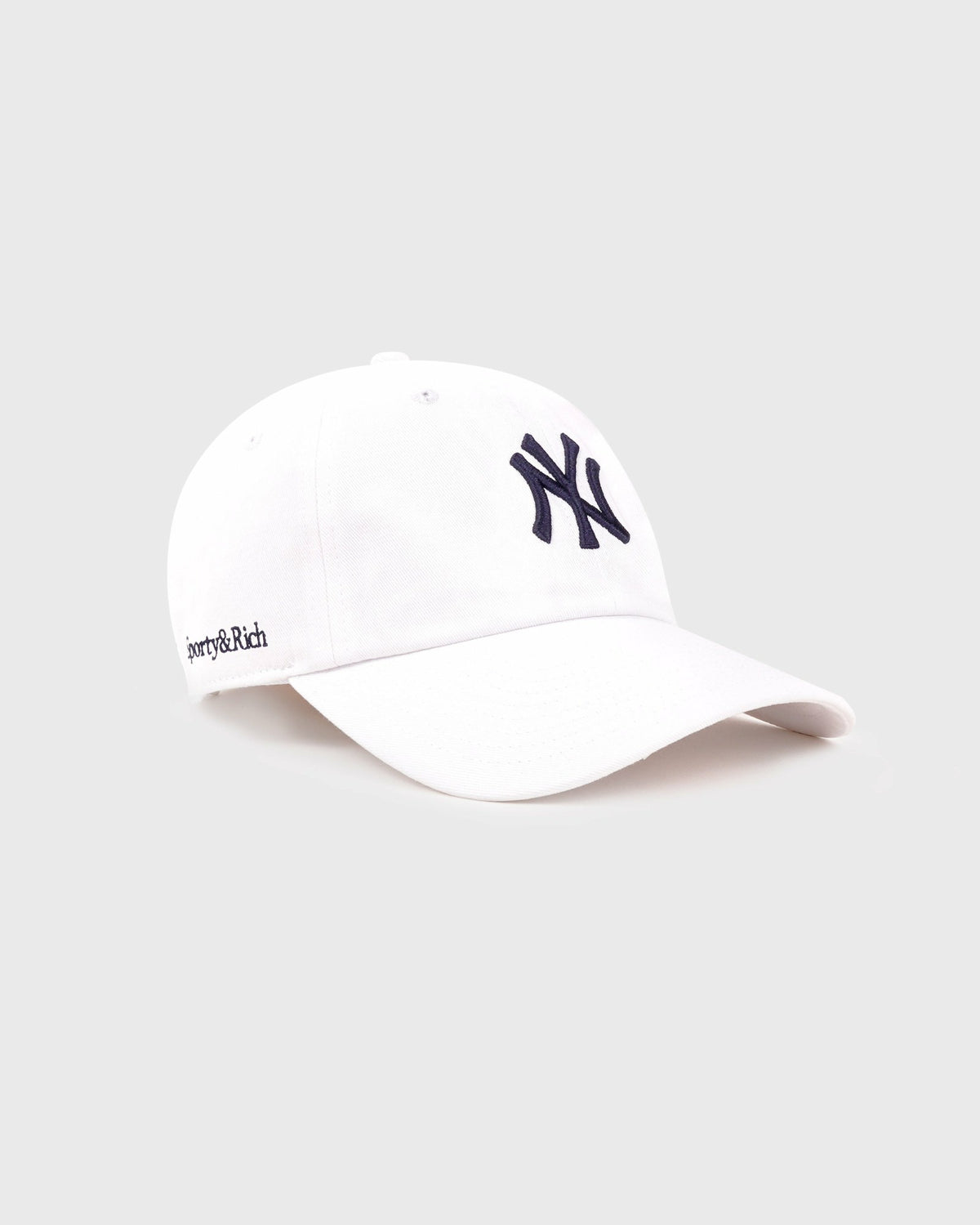 Sporty & Rich Yankees Serif Hat - White/Navy