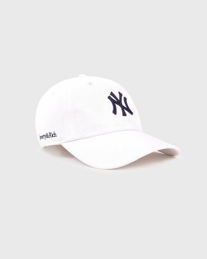 Sporty & Rich Yankees Serif Hat - White/Navy