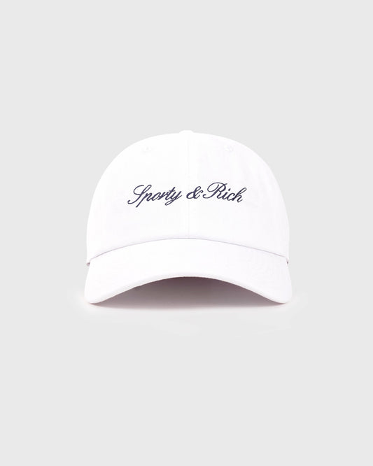 Sporty & Rich Signature NY Hat - White/Navy