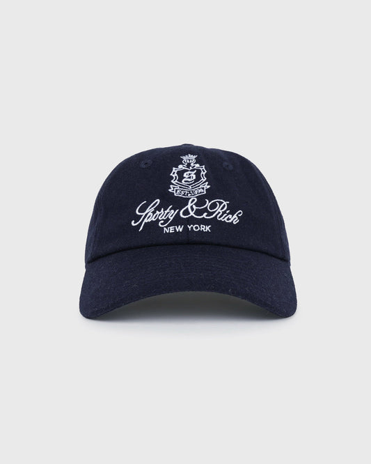Sporty & Rich Vendome Wool Hat - Navy
