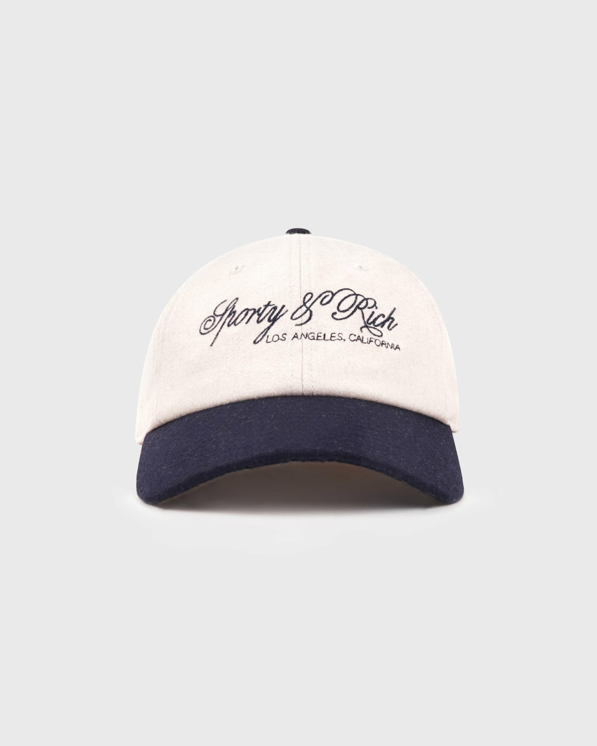 Sporty & Rich International Wool Hat - Ecru/Navy