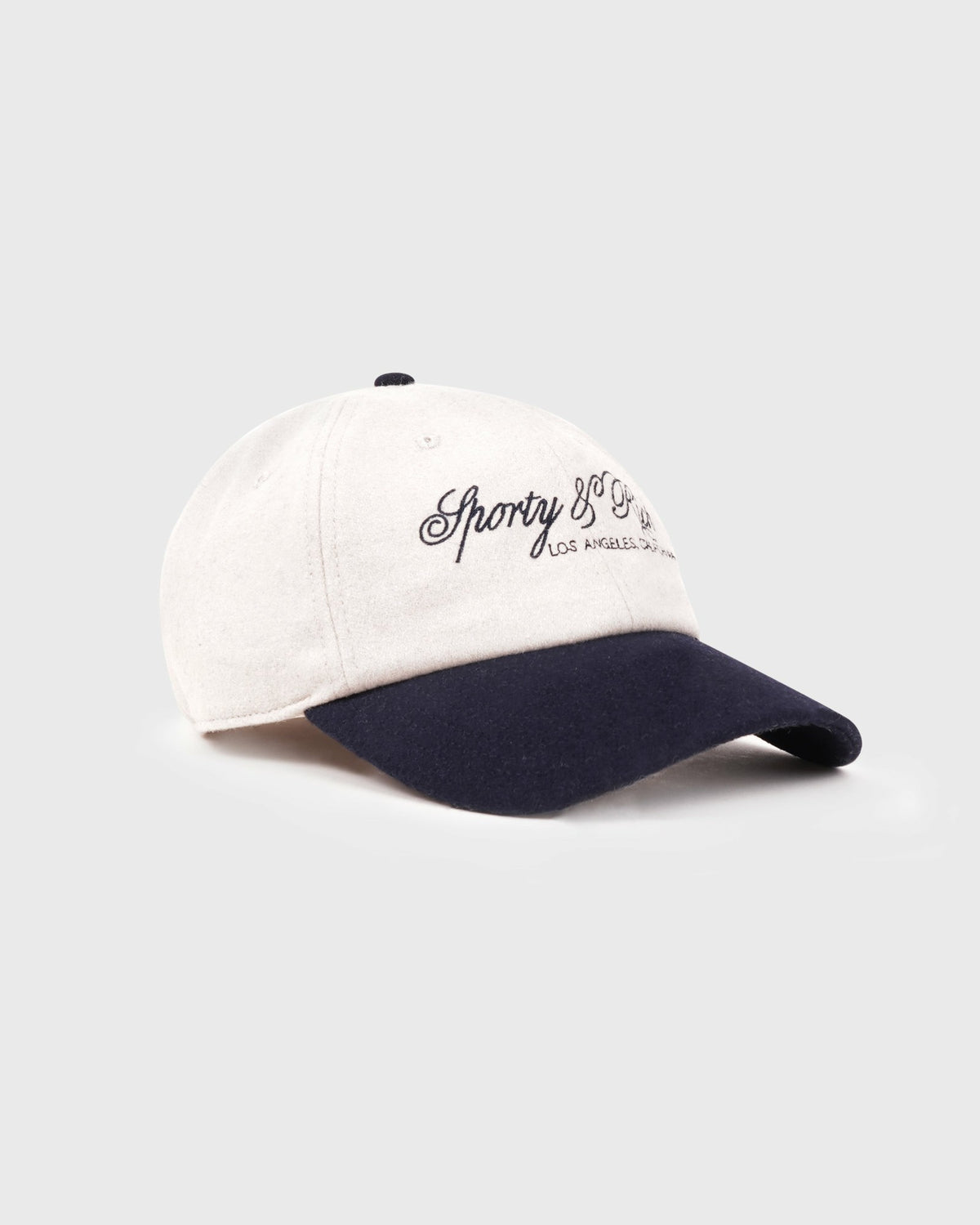 Sporty & Rich International Wool Hat - Ecru/Navy
