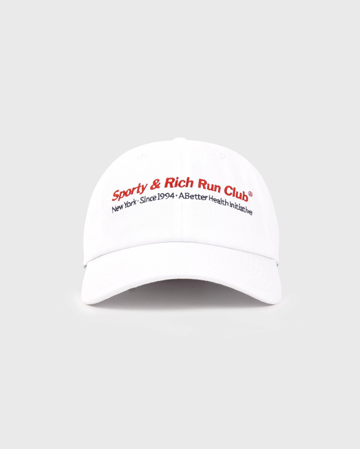 Sporty & Rich Run Club Hat - White/Ruby/Navy