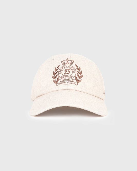 Sporty & Rich NY Crest Wool Hat - Tapioca