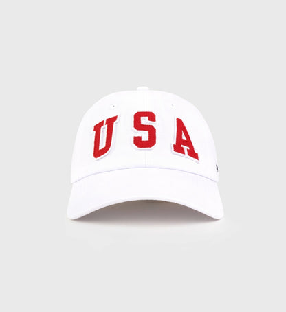 Sporty & Rich USA Hat - White/Sports Red/ Navy