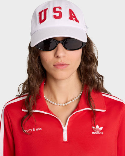 Sporty & Rich USA Hat - White/Sports Red/ Navy