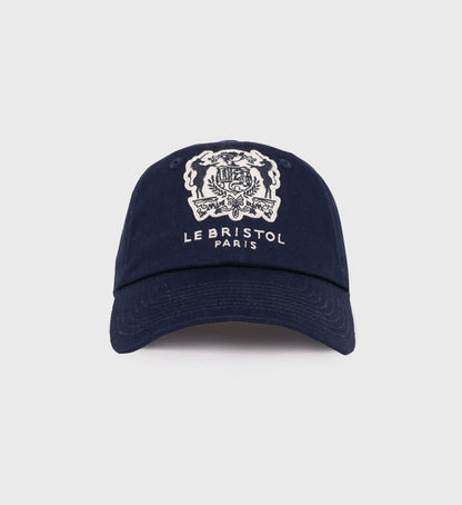Sporty & Rich Bristol Crest Hat - Navy/Cream