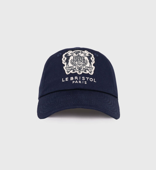 Sporty & Rich Bristol Crest Hat - Navy/Cream
