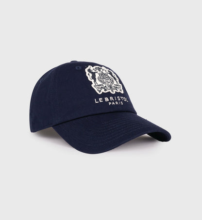 Sporty & Rich Bristol Crest Hat - Navy/Cream