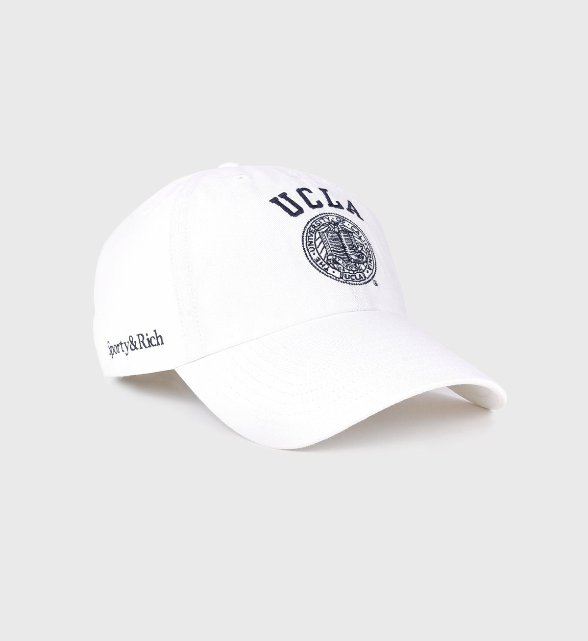 Sporty & Rich UCLA Crest Hat - White/Navy