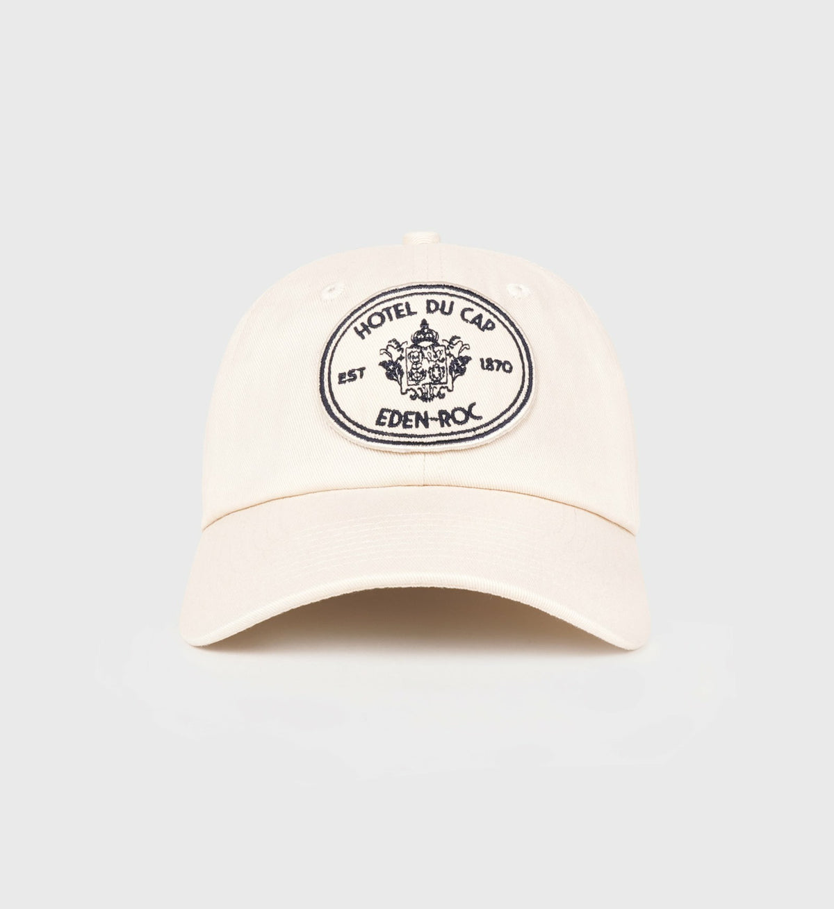 Sporty & Rich Eden Crest Hat - Cream/Navy