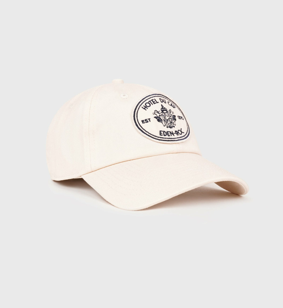 Sporty & Rich Eden Crest Hat - Cream/Navy
