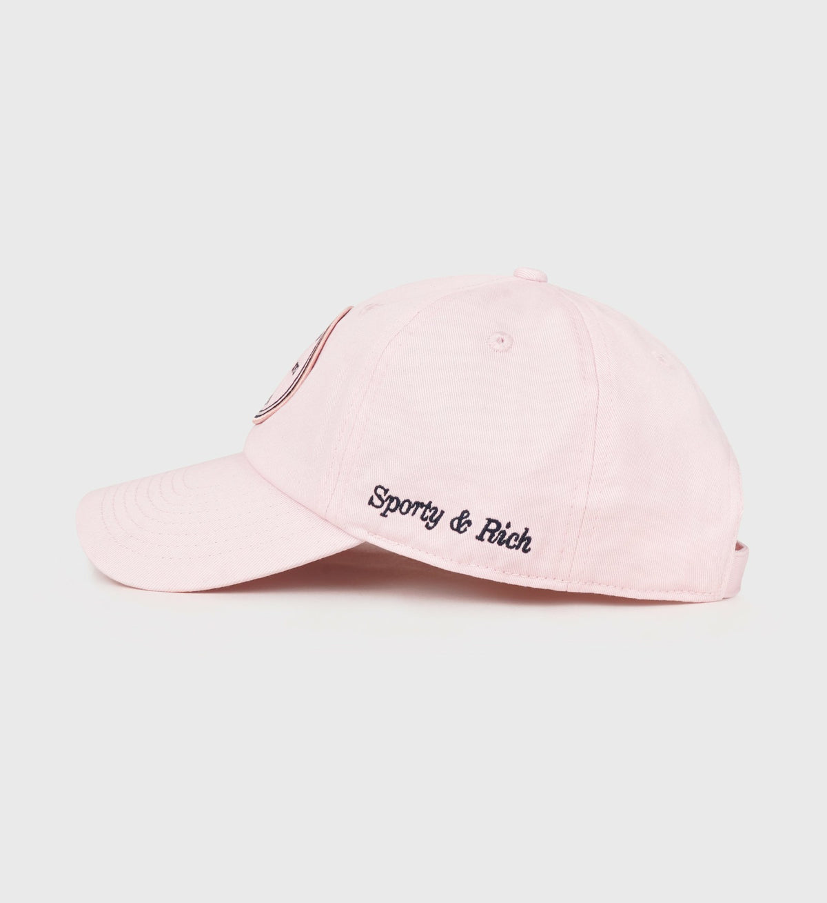 Sporty & Rich Eden Crest Hat - Pink Dolphin/Navy