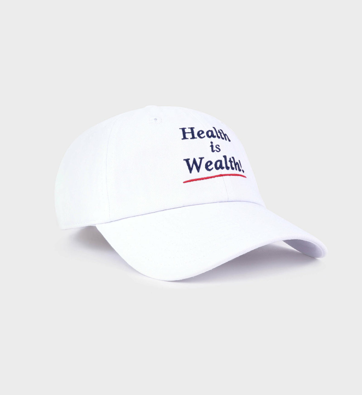 Sporty & Rich Health is Wealth Hat - White/Navy/Fire Red