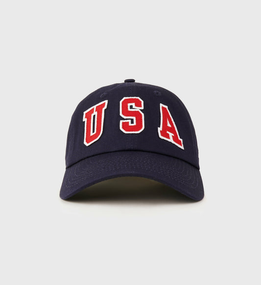 Sporty & Rich USA Hat - Navy/Sports Red/ White