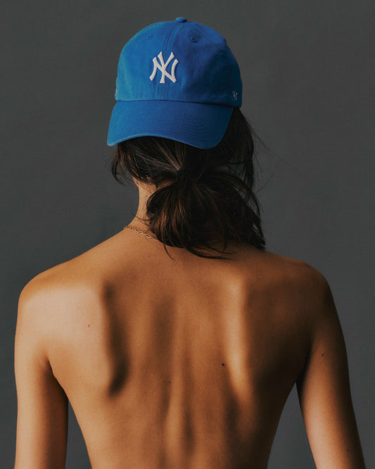 Sporty & Rich Yankees Serif Hat - Team Blue