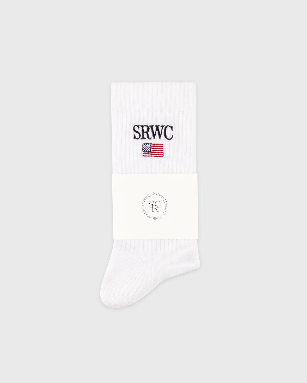 Sporty & Rich Nautical Socks - White/Navy/Ruby