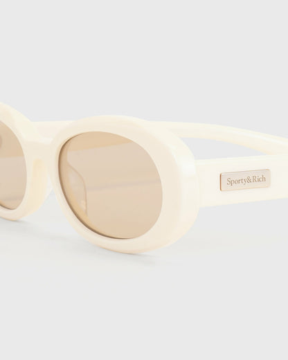 Sporty & Rich Frame N.10 - Sunglasses - Cream