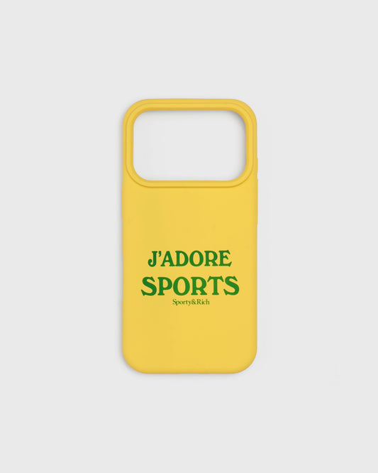 Sporty & Rich J'adore Sports iPhone Case - Yellow/Green