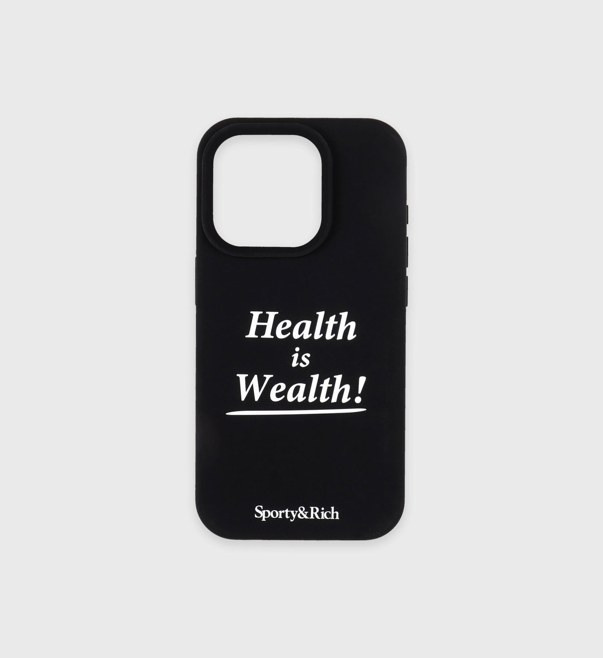 Sporty & Rich Health is Wealth iPhone Case - Black