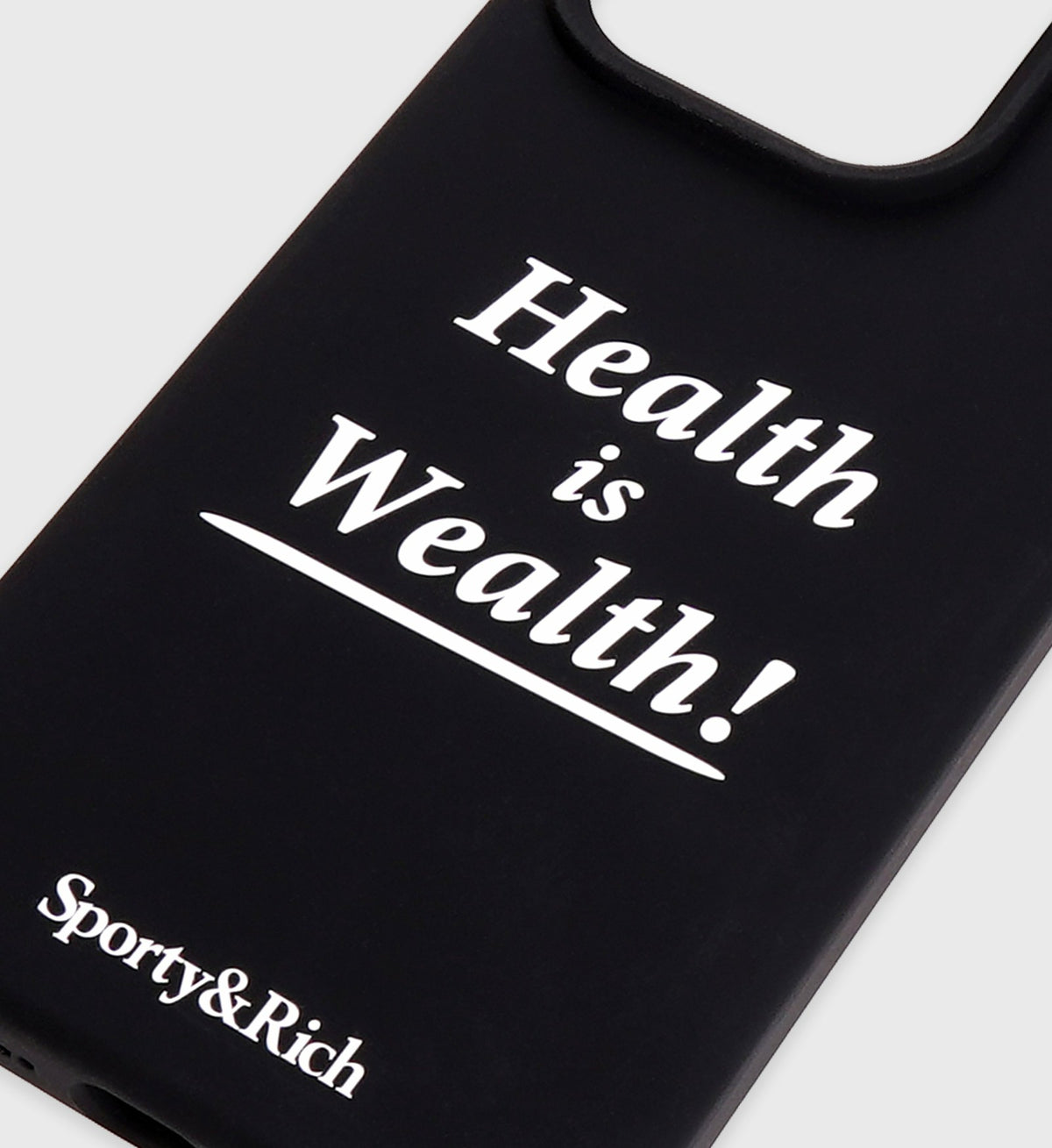 Sporty & Rich Health is Wealth iPhone Case - Black