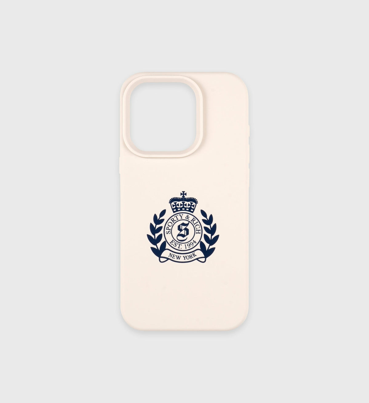 Sporty & Rich NY Crest iPhone Case - Cream
