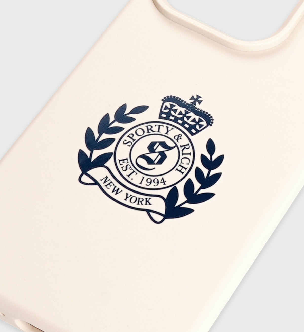 Sporty & Rich NY Crest iPhone Case - Cream