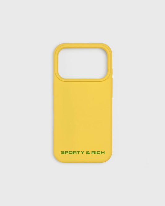 Sporty & Rich Bold Health Logo iPhone Case - Yellow/Green