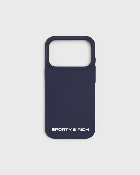 Sporty & Rich Bold Health Logo iPhone Case - Navy/White
