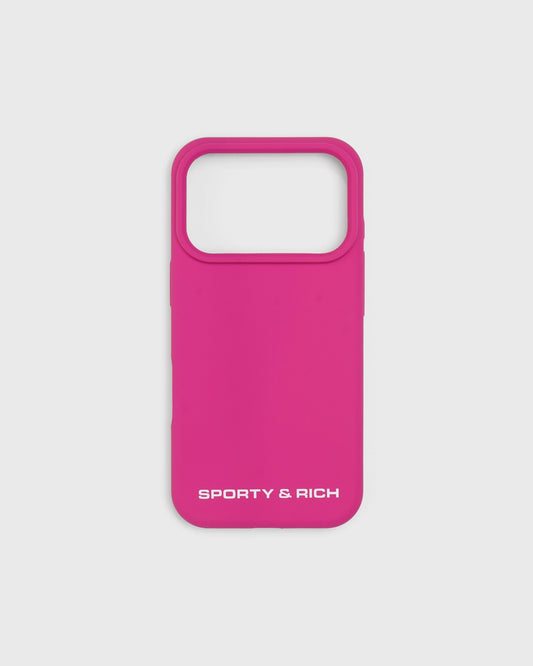 Sporty & Rich Bold Health Logo iPhone Case - Fuschia/White