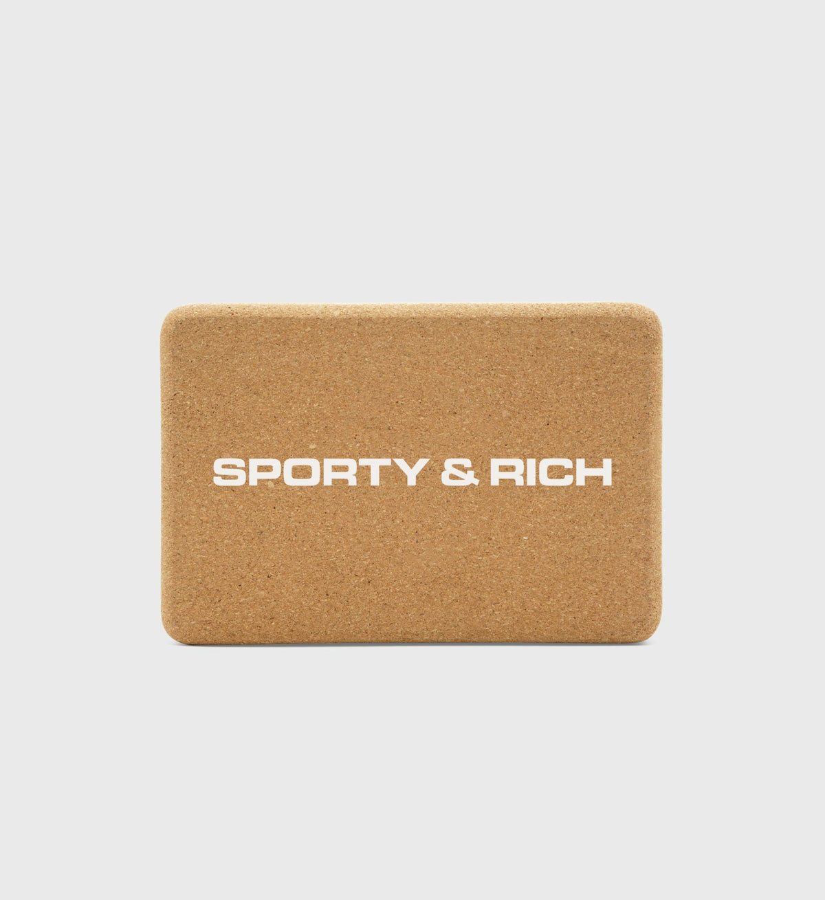 Sporty & Rich Bold Logo Cork Yoga Block