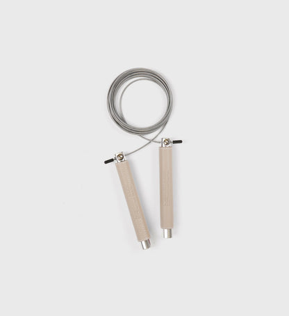 Sporty & Rich Leather Jump Rope - Hazelnut/White